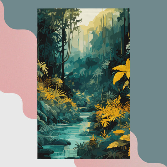 The Depths of a Rainforest Flag Poster