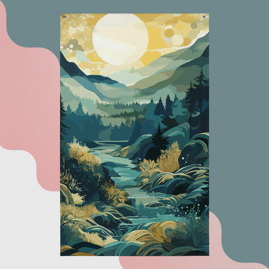 Forest Hills River Flag Poster