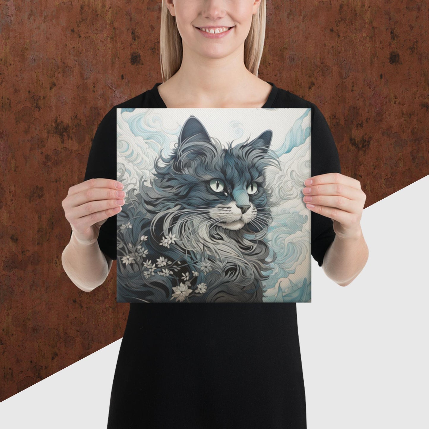 Ukiyo-e Cat Canvas Poster