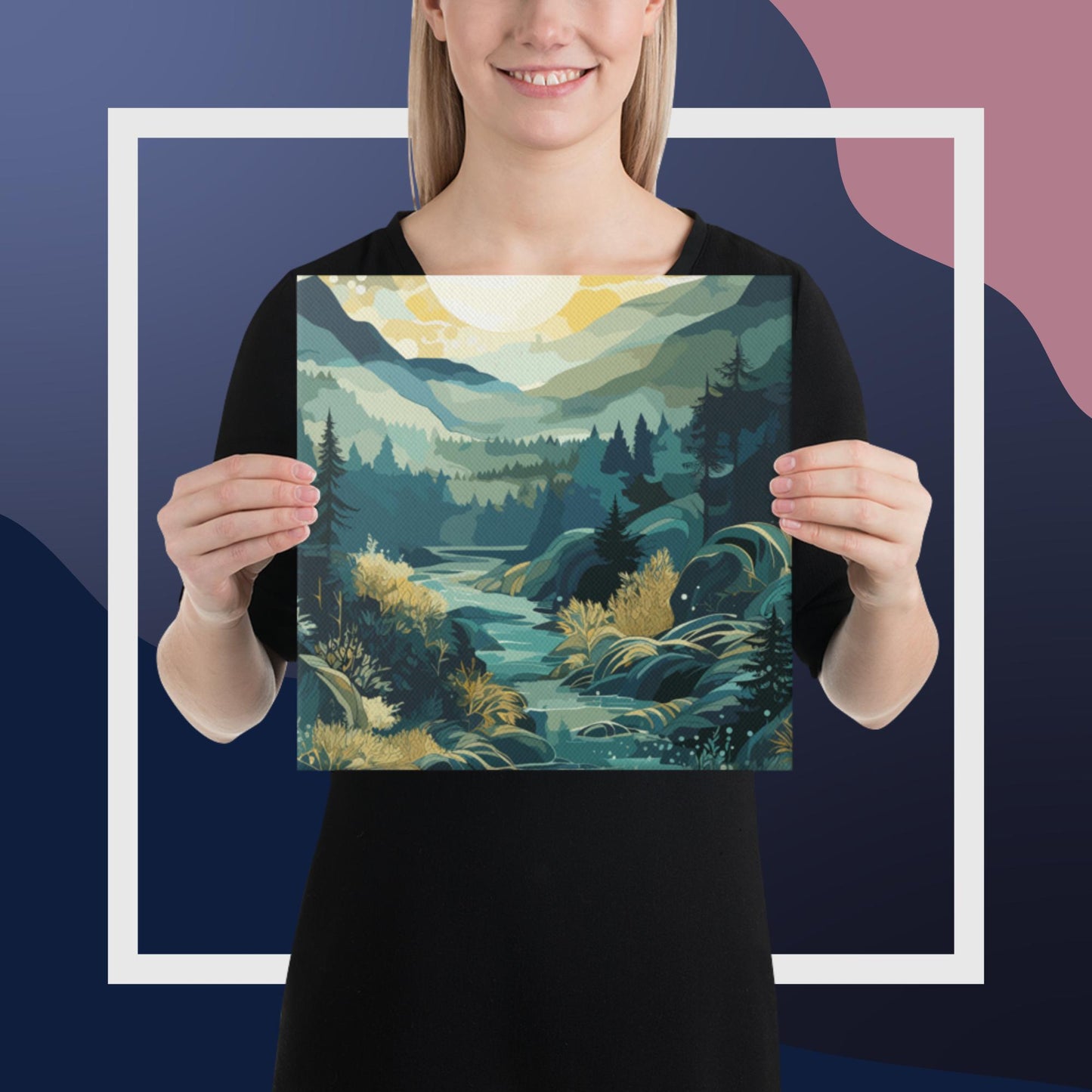 Forest Hills River Canvas Poster