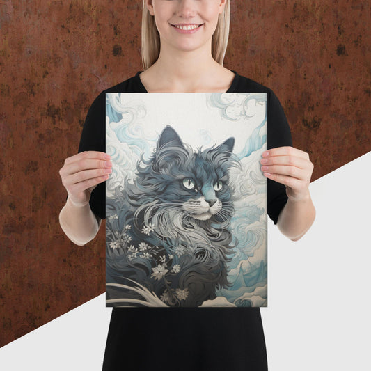 Ukiyo-e Cat Canvas Poster