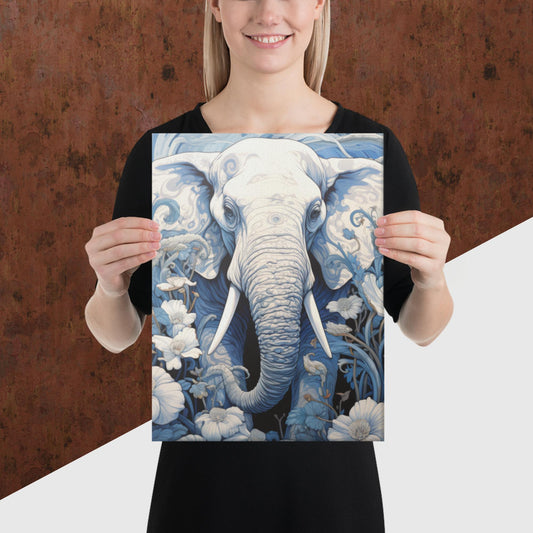 Ukiyo-e Elephant Canvas Poster