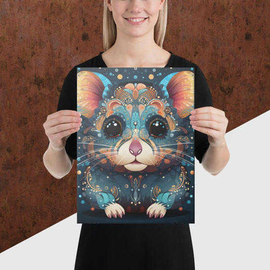 Dot Art Hamster Canvas Poster