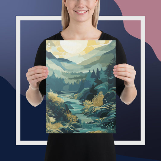 Forest Hills River Canvas Poster