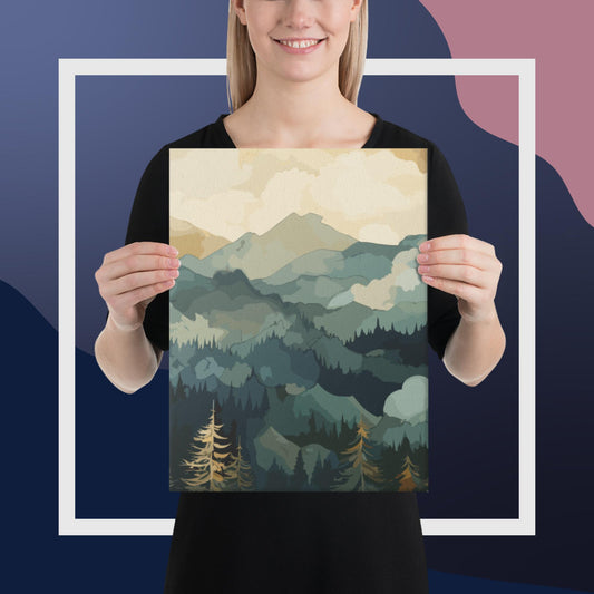 Mountainous Forest Canvas Poster