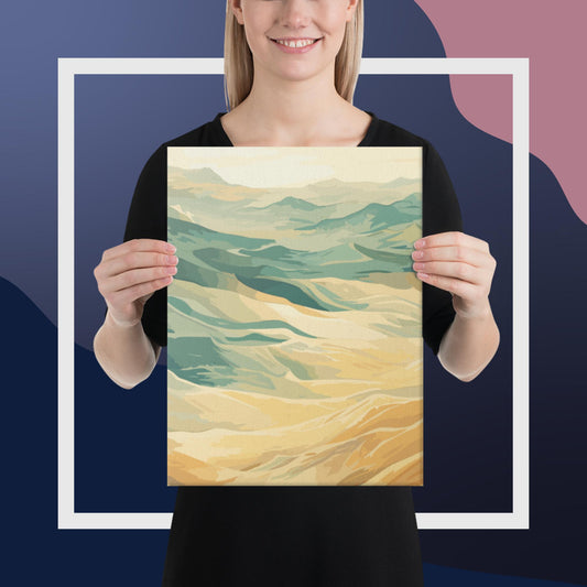 Sunny Sand Dunes Canvas Poster