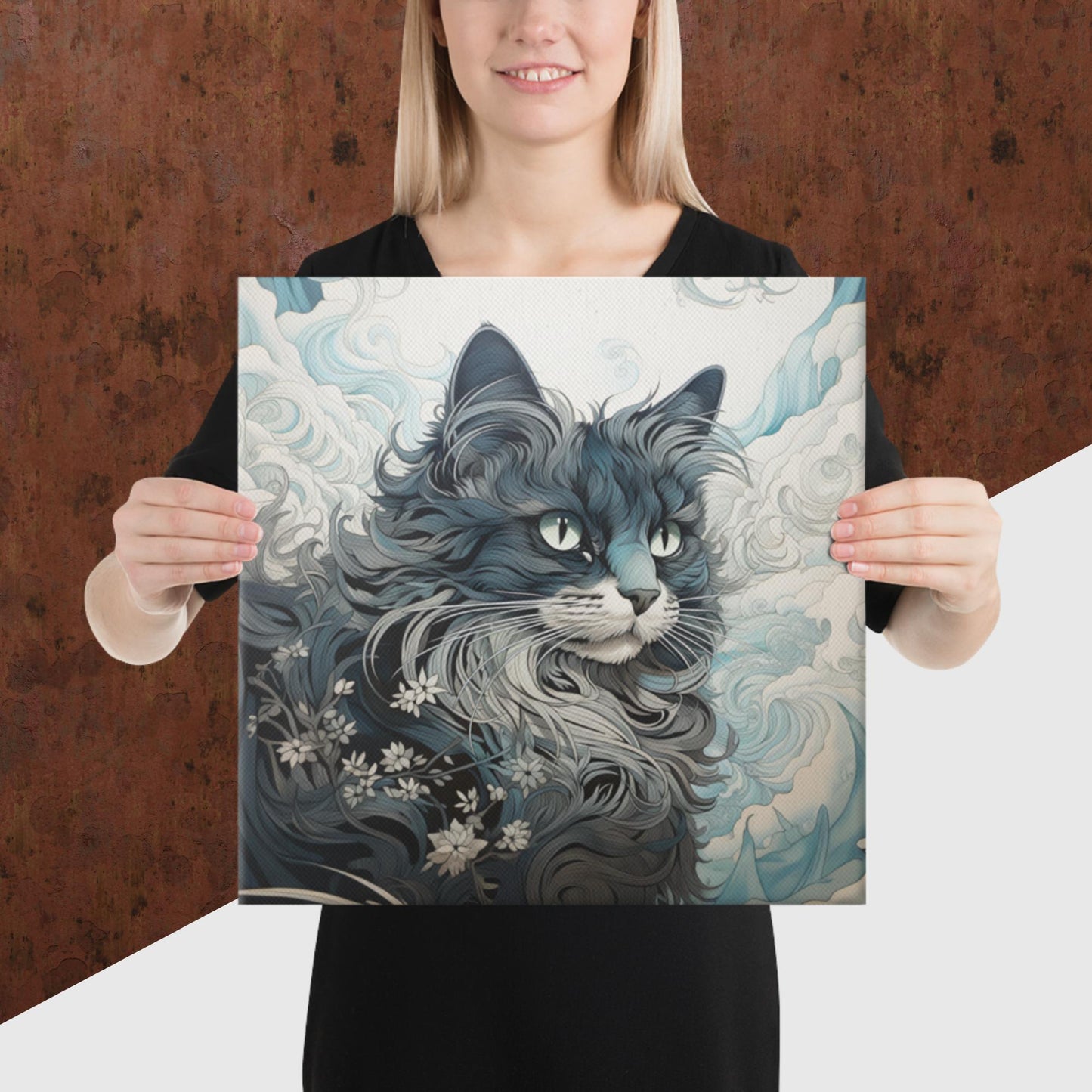 Ukiyo-e Cat Canvas Poster