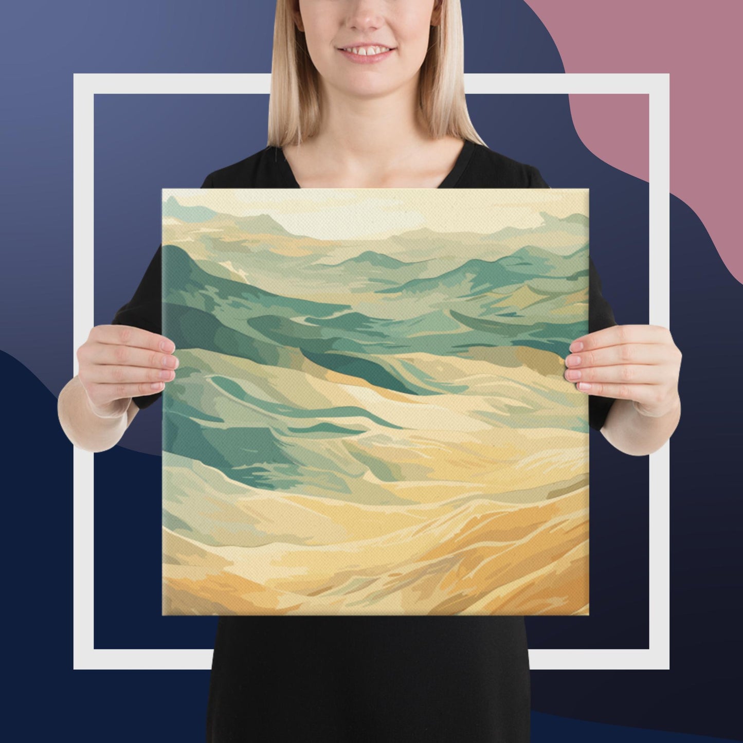 Sunny Sand Dunes Canvas Poster