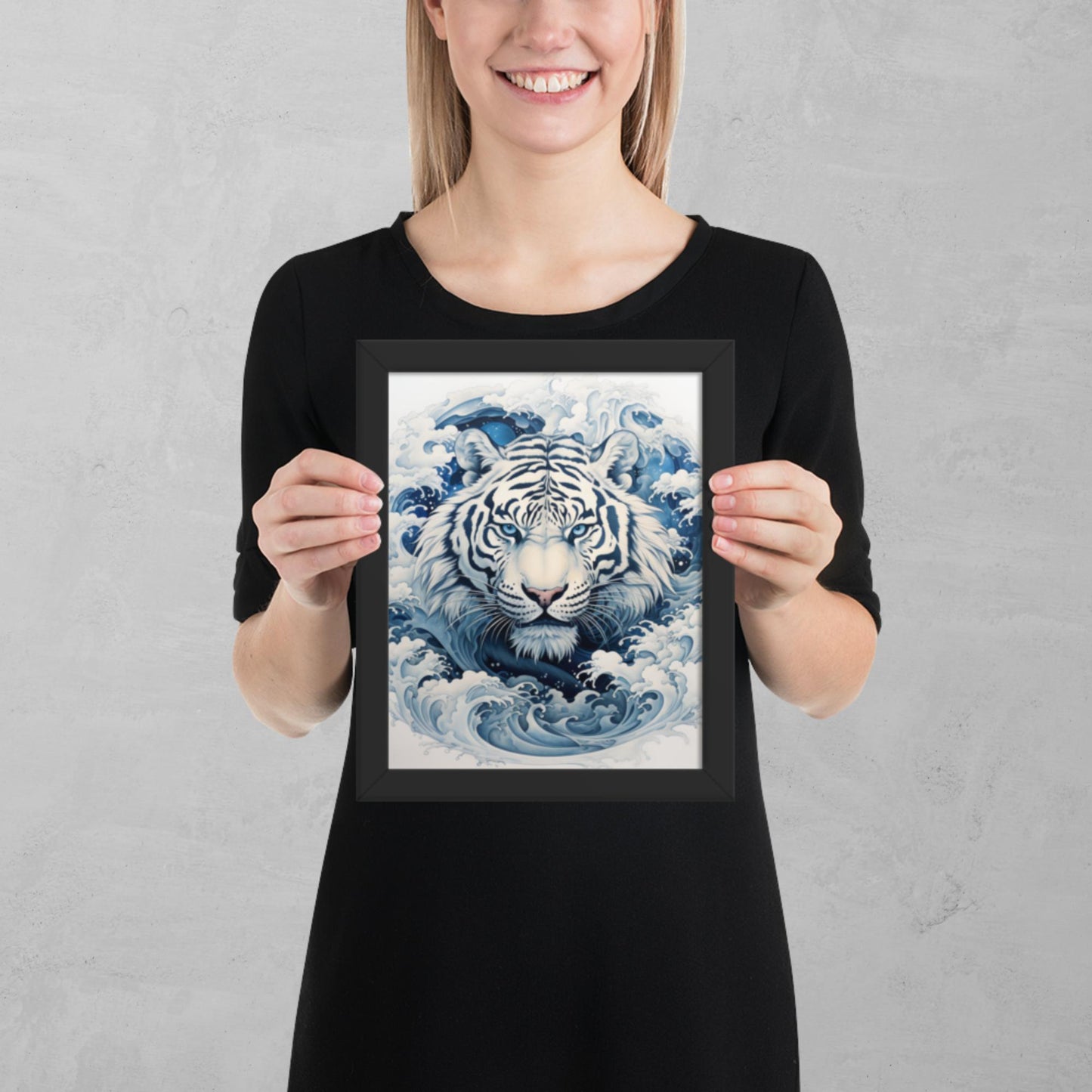 Ukiyo-e Tiger Framed Poster