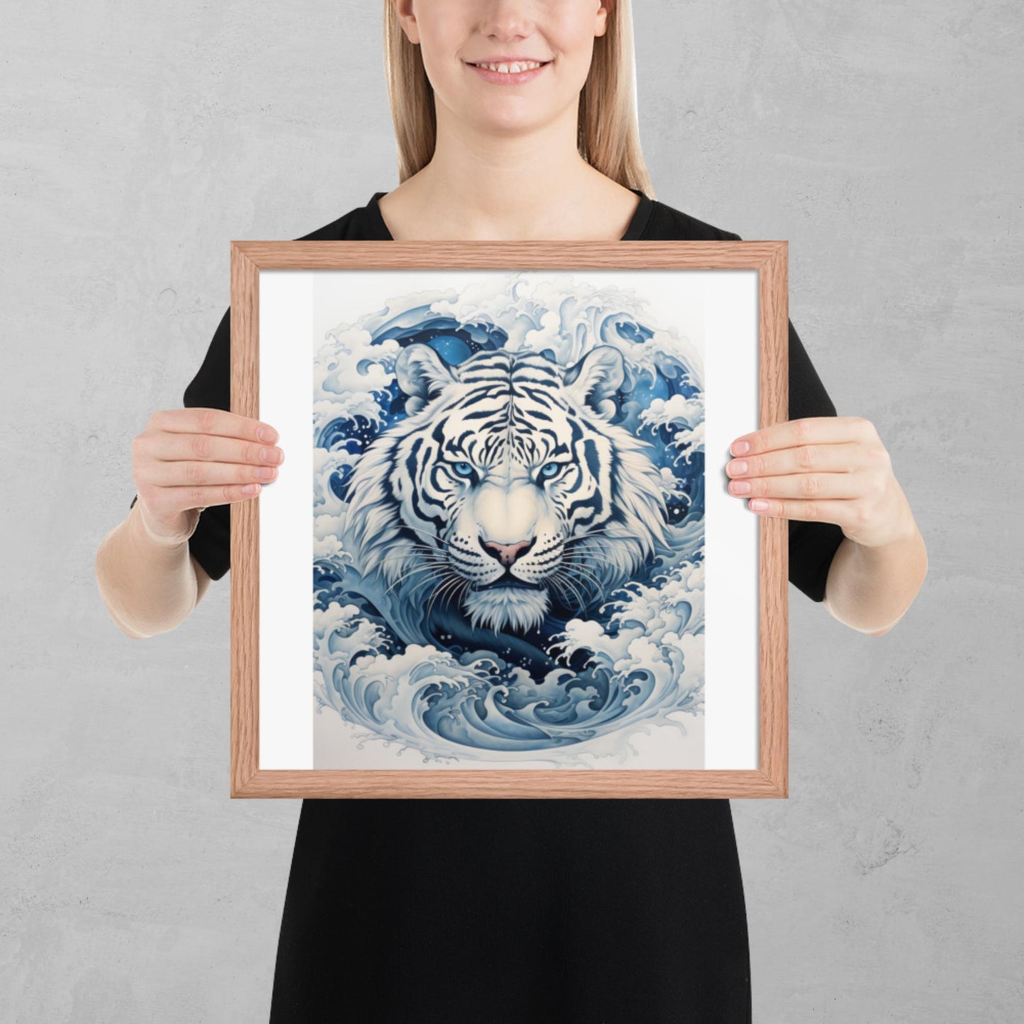 Ukiyo-e Tiger Framed Poster