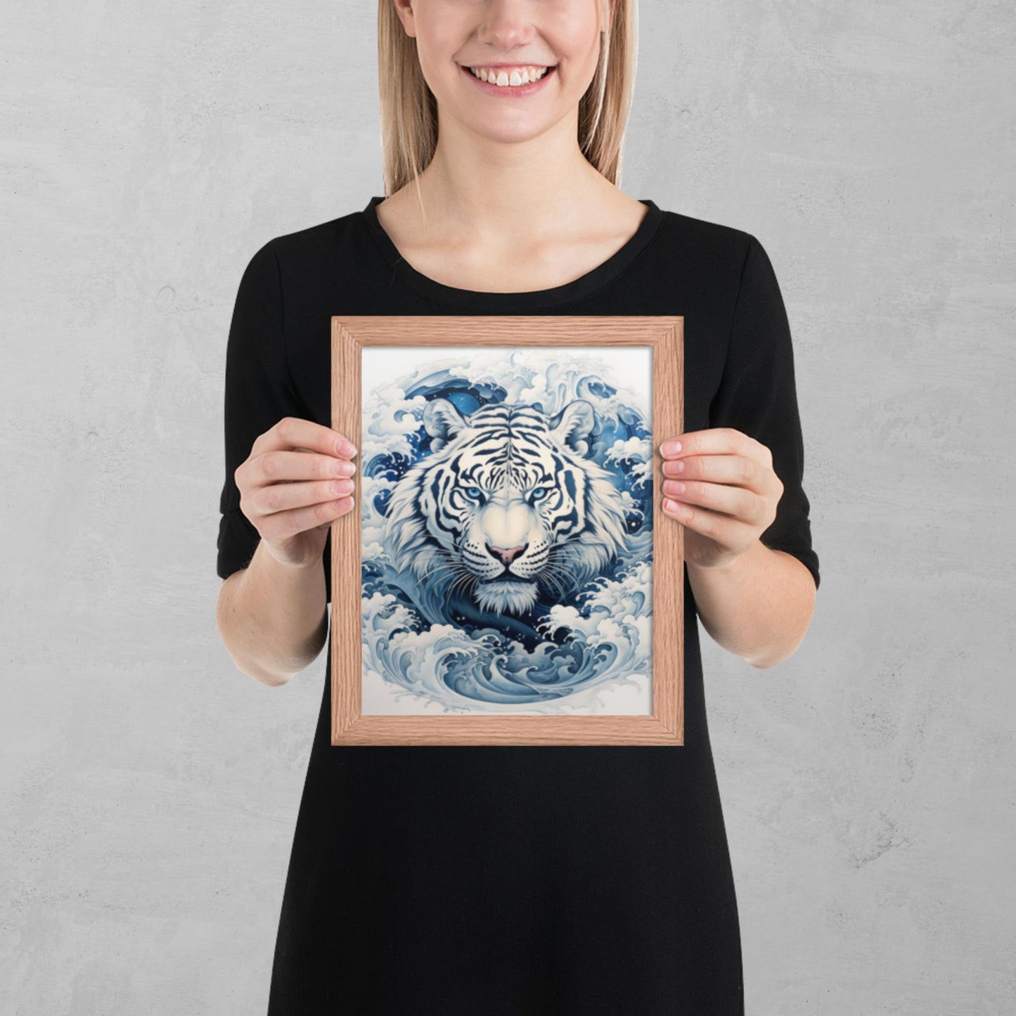 Ukiyo-e Tiger Framed Poster