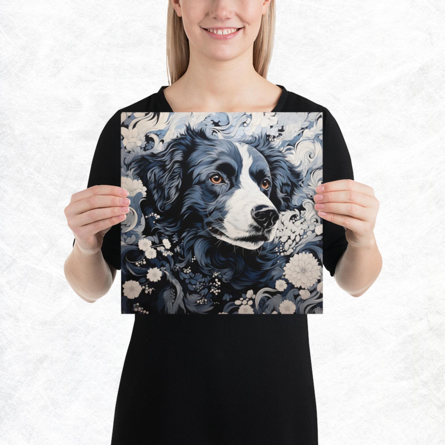 Ukiyo-e Dog Paper Poster