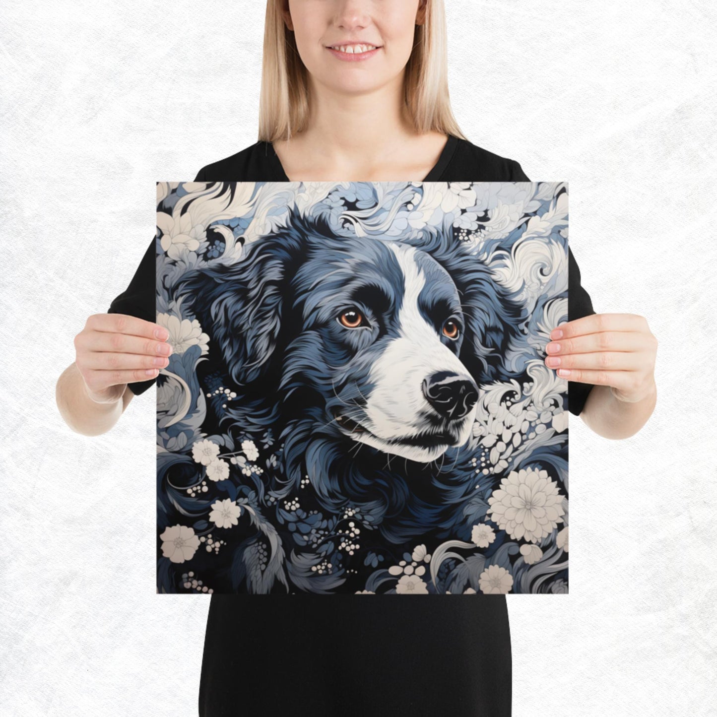 Ukiyo-e Dog Paper Poster