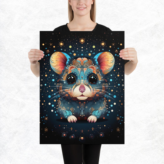 Dot Art Hamster Paper Poster