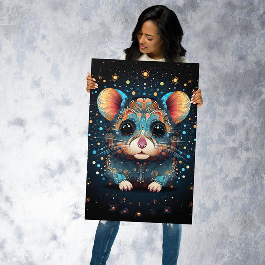 Dot Art Hamster Metal Poster