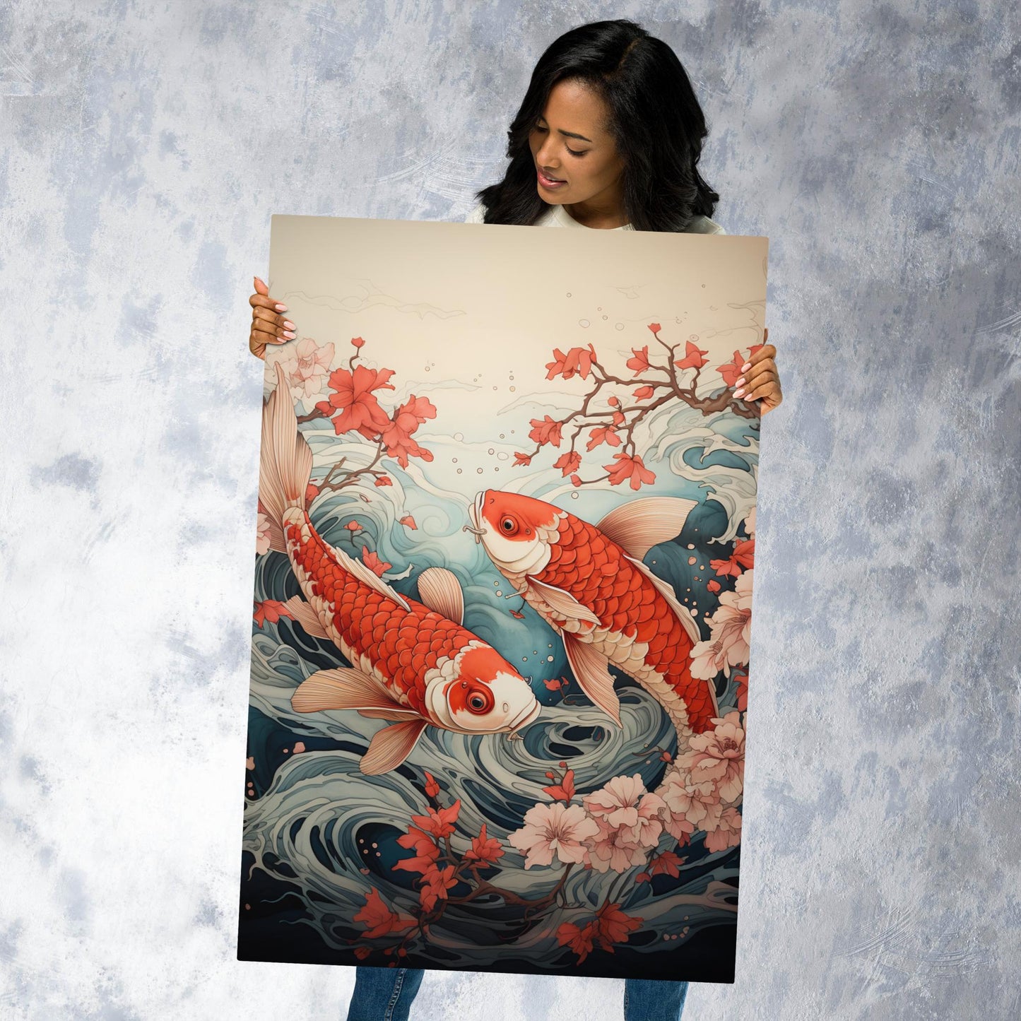 Ukiyo-e Koi Fish Metal Poster