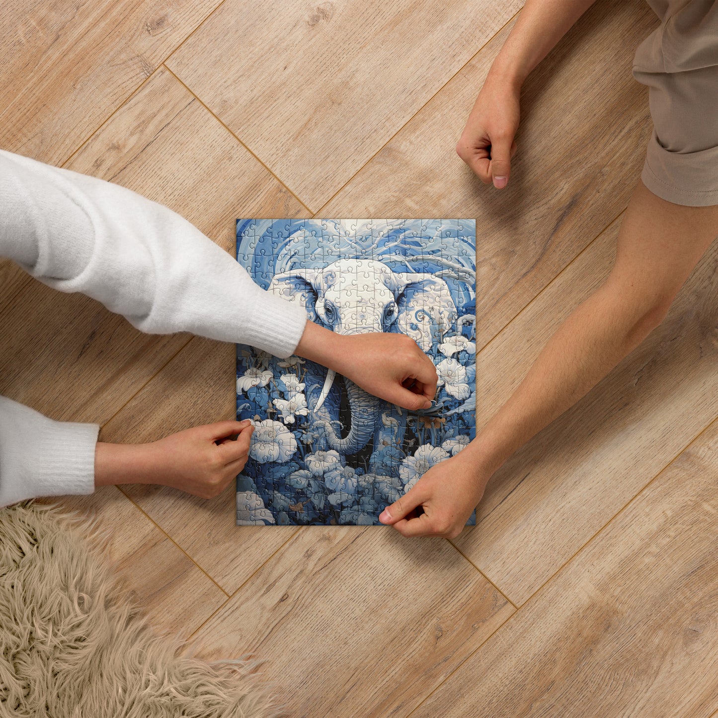 Ukiyo-e Elephant Jigsaw Puzzle