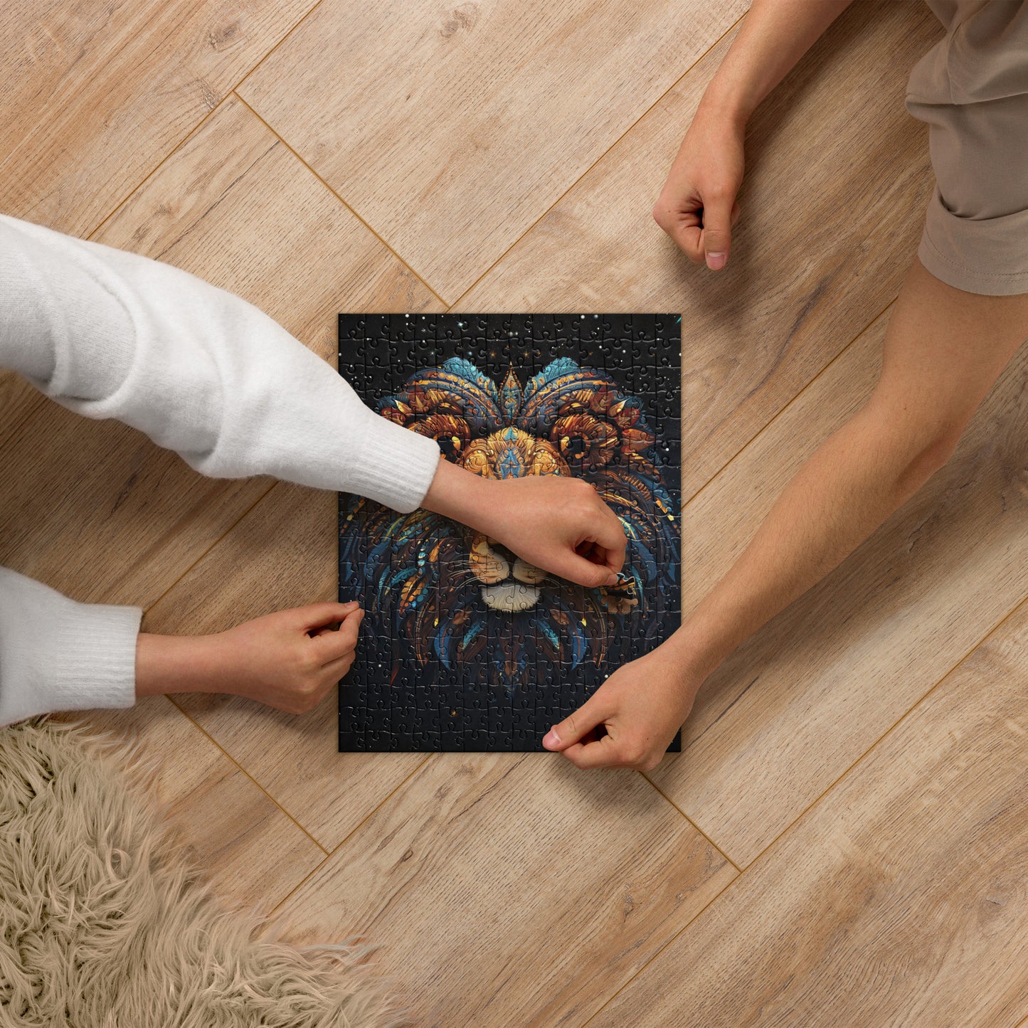 Dot Art Lion Jigsaw Puzzle