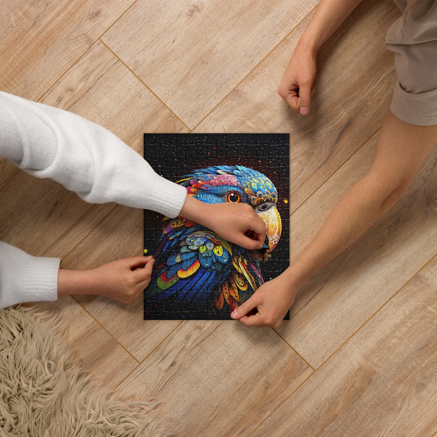 Dot Art Parrot Jigsaw Puzzle