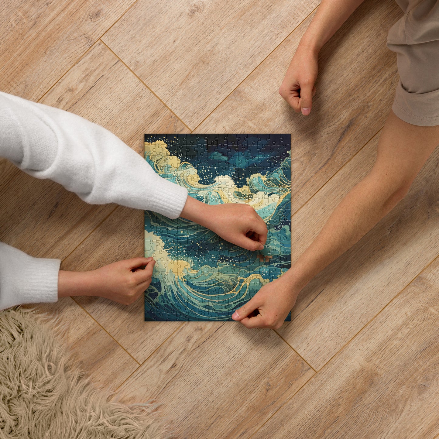 Nighttime Ocean Waves Jigsaw Puzzle