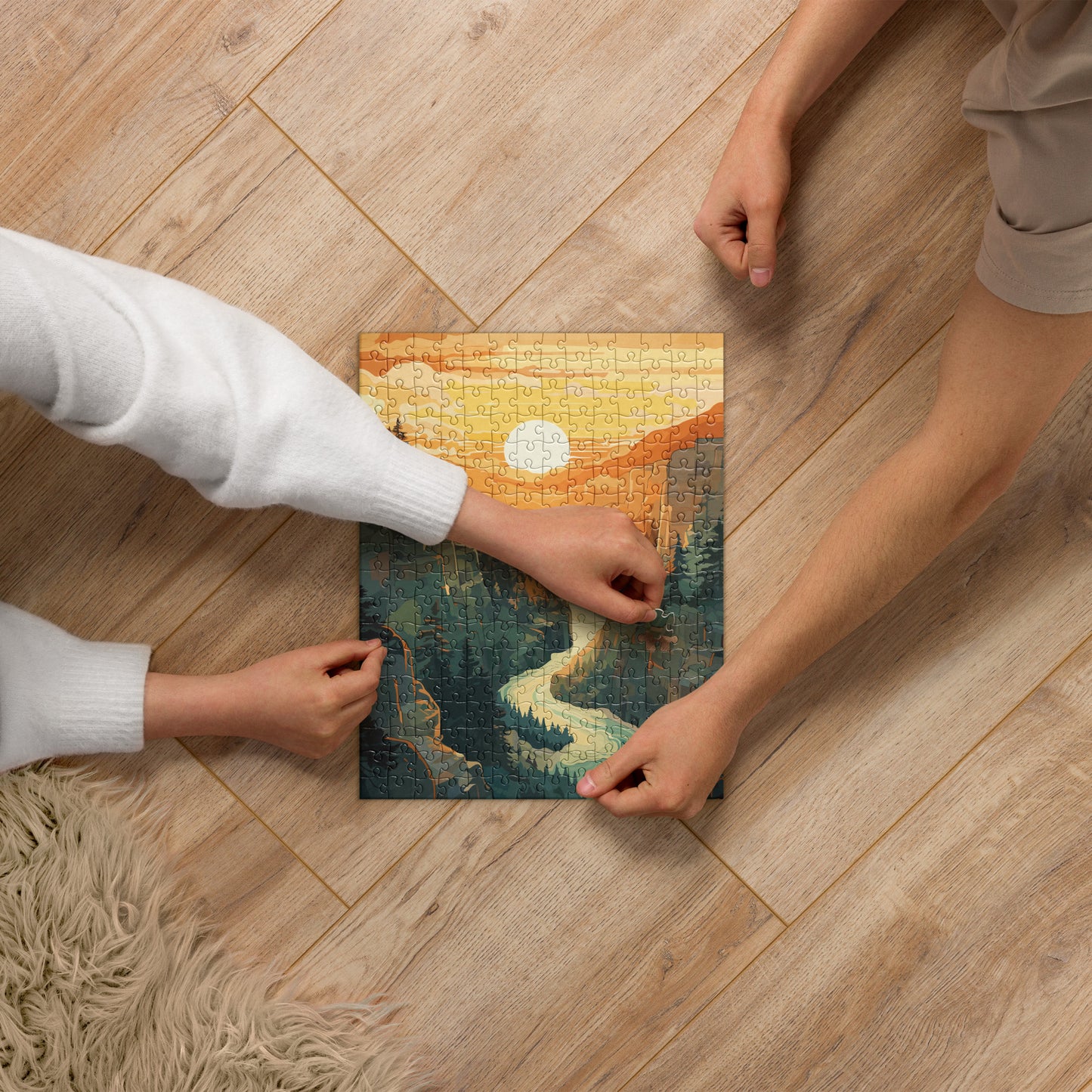 Canyon River Sunset Jigsaw Puzzle