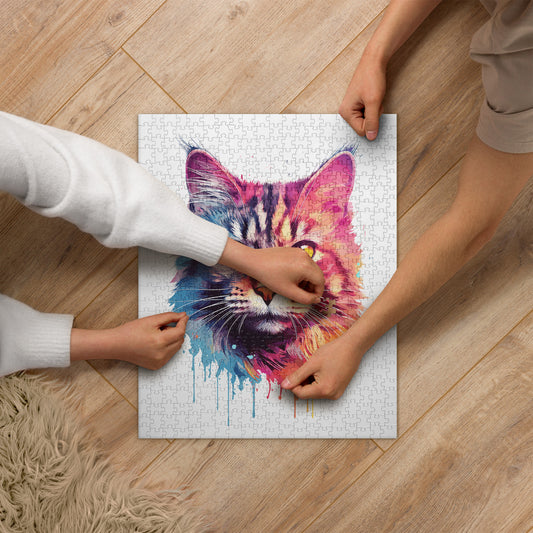 Rainbow Paint Cat Jigsaw Puzzle