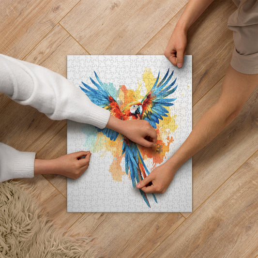 Rainbow Paint Parrot Jigsaw Puzzle