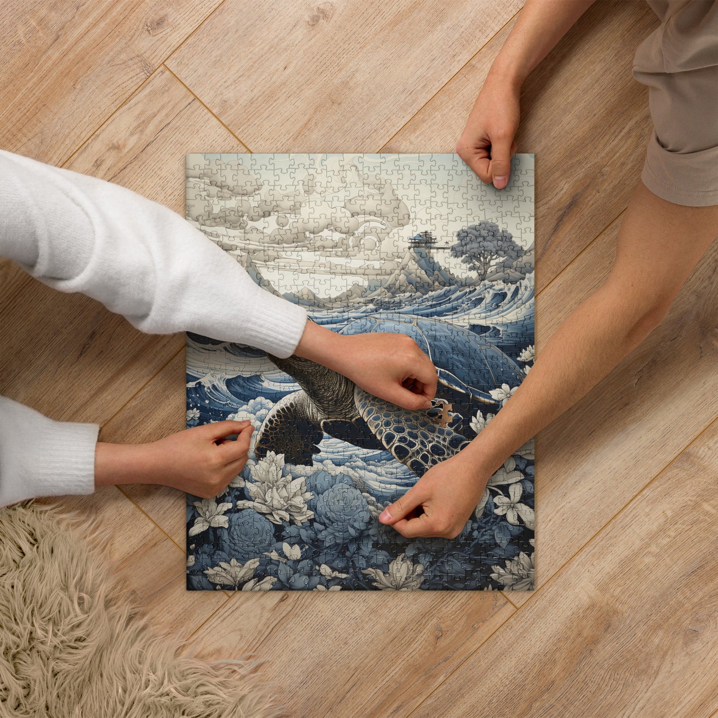 Ukiyo-e Turtle Jigsaw Puzzle