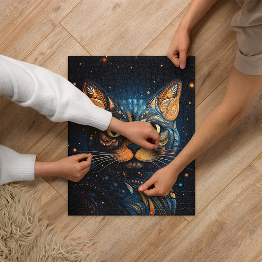 Dot Art Cat Jigsaw Puzzle