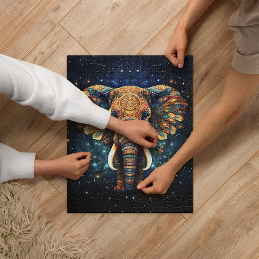 Dot Art Elephant Jigsaw Puzzle