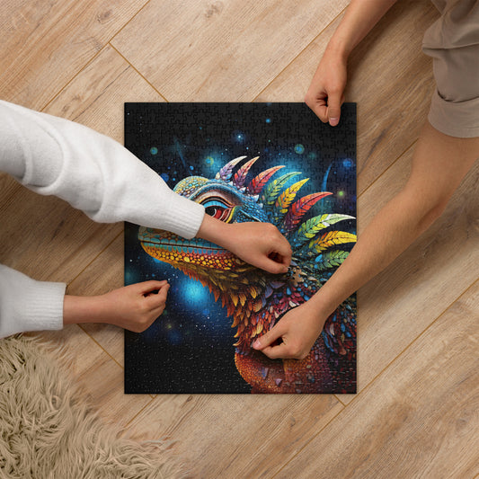 Dot Art Iguana Jigsaw Puzzle