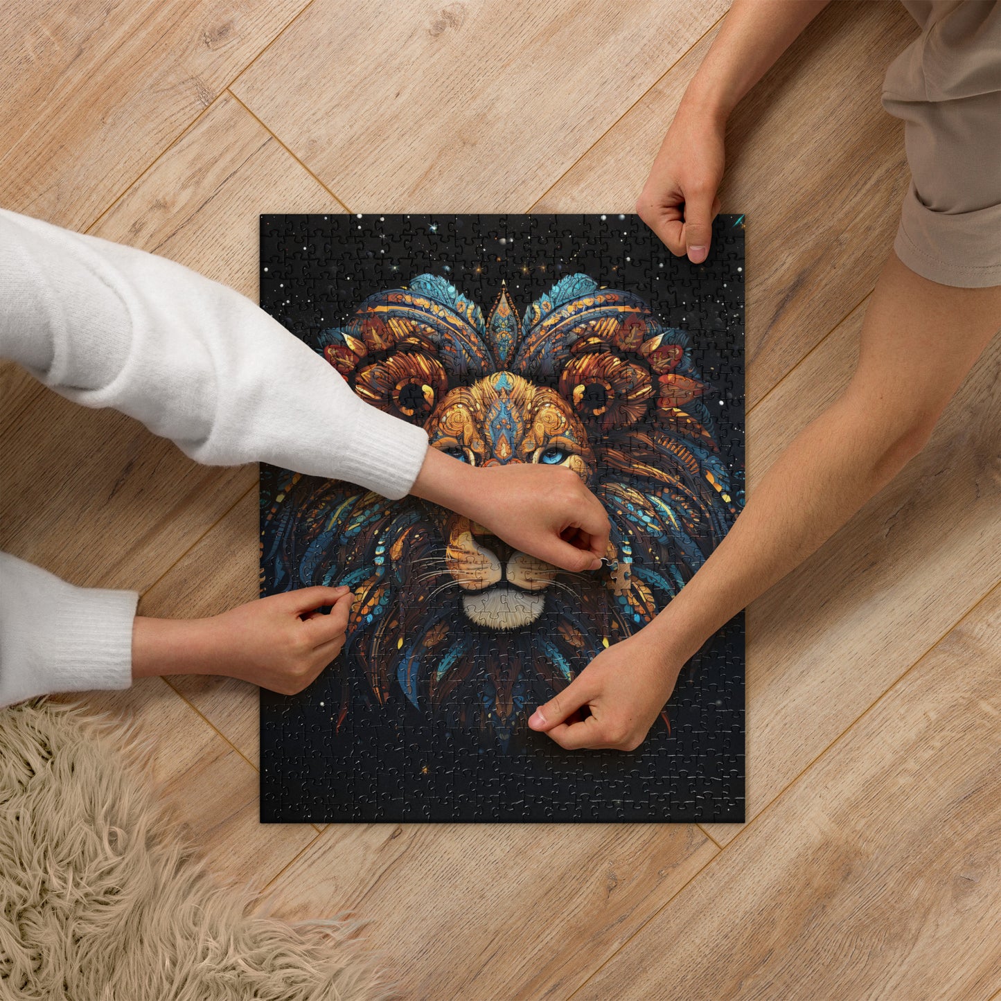 Dot Art Lion Jigsaw Puzzle