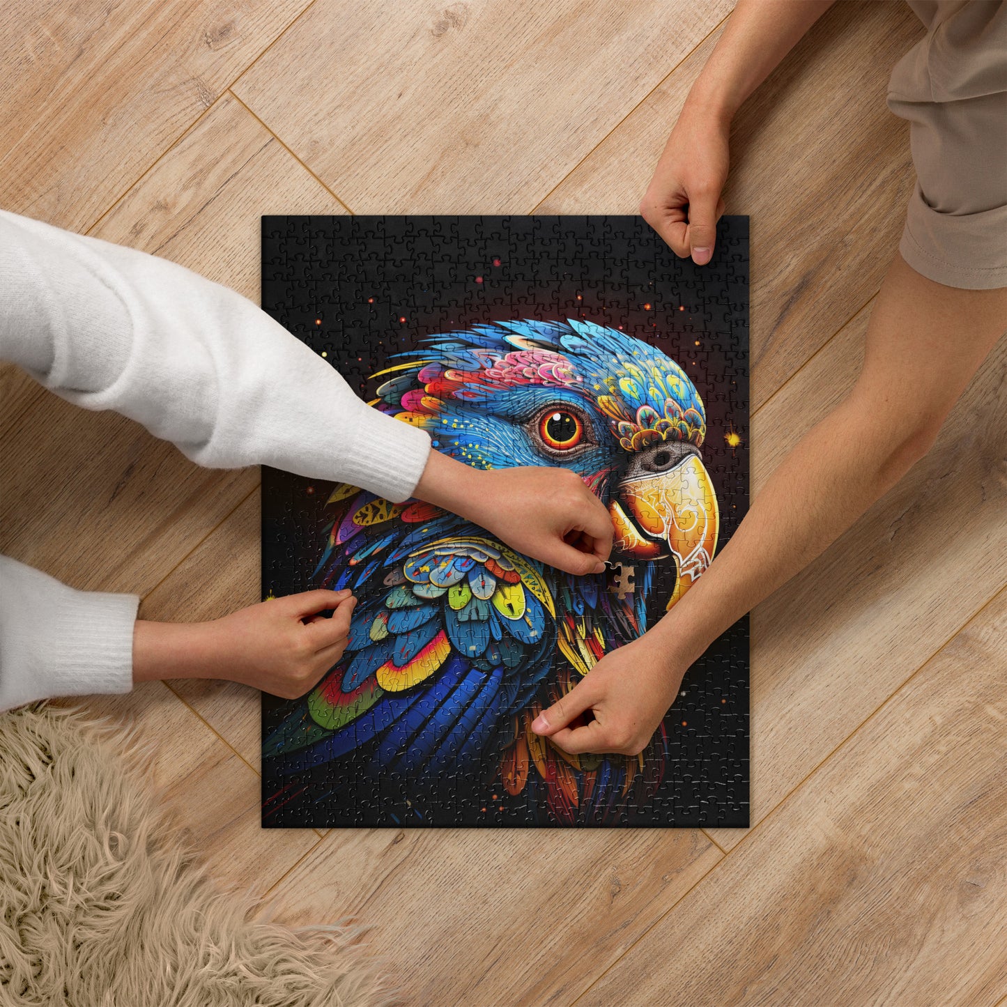 Dot Art Parrot Jigsaw Puzzle