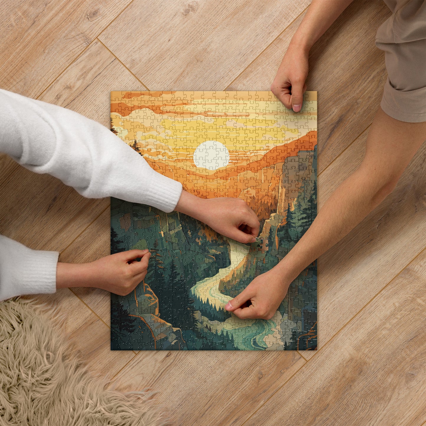 Canyon River Sunset Jigsaw Puzzle