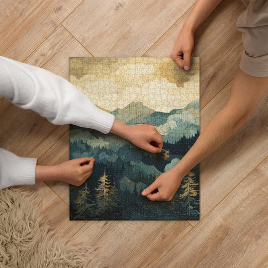 Mountainous Forest Jigsaw Puzzle