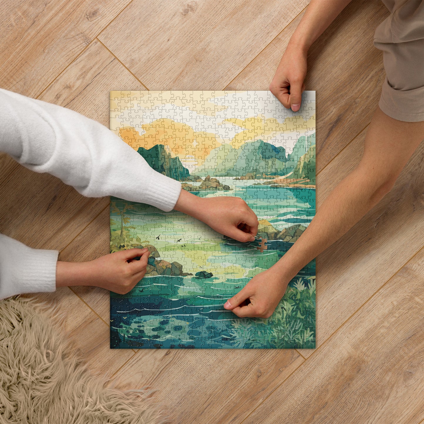 Tropical Island Rocks Jigsaw Puzzle