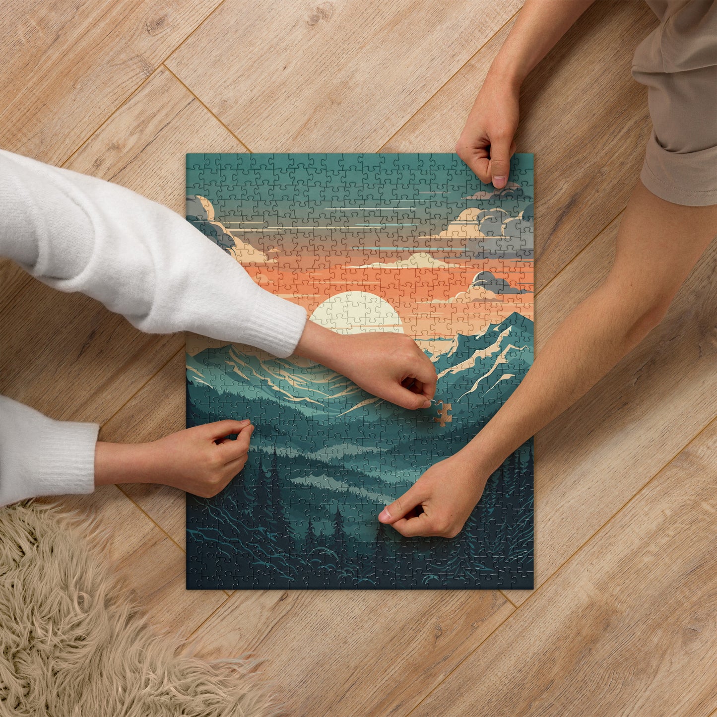 Forest Mountain Landscape Jigsaw Puzzle