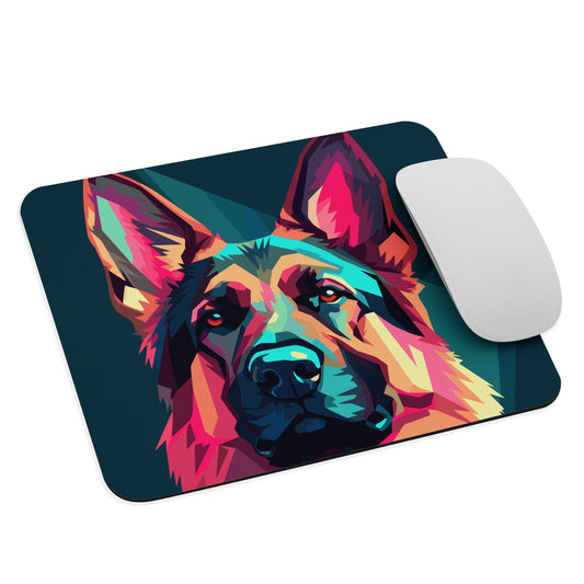 Green and Pink Dog Mouse Pad