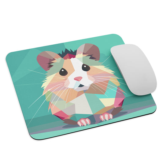 Green and Pink Hamster Mouse Pad