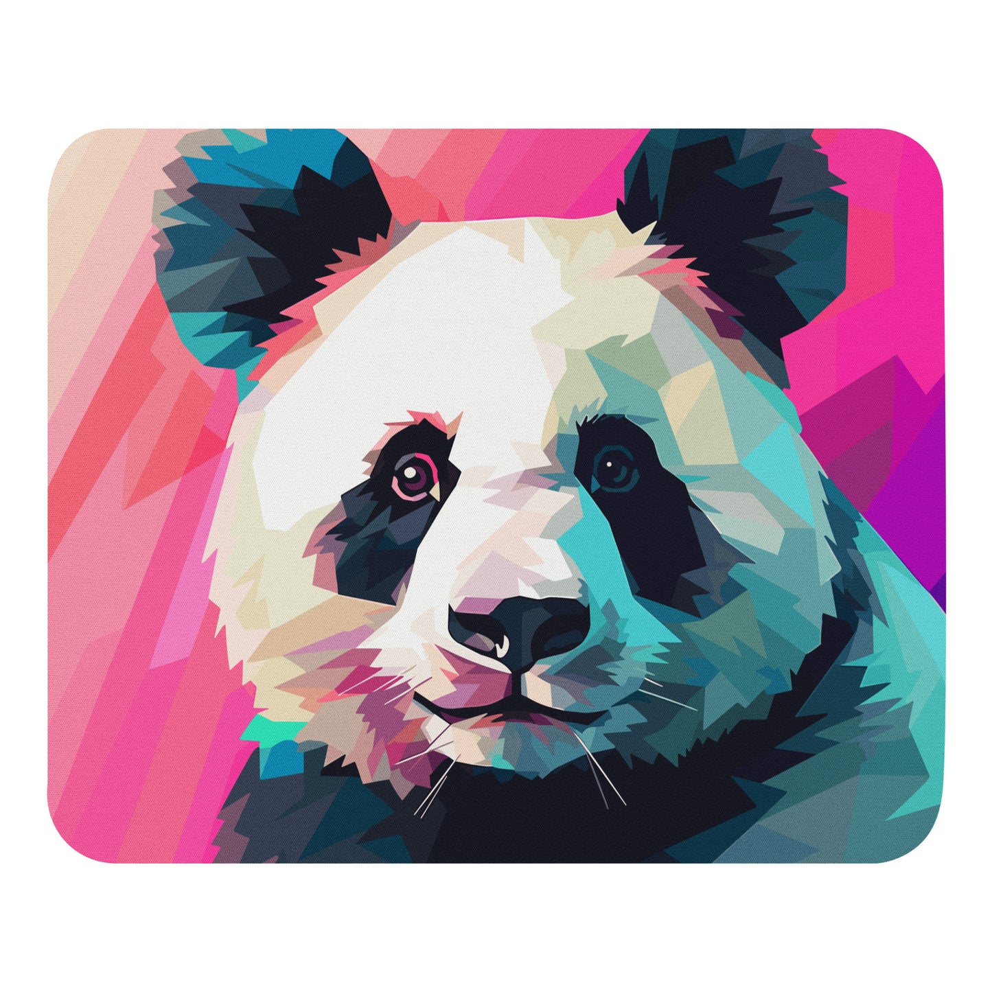 Green and Pink Panda Mouse Pad