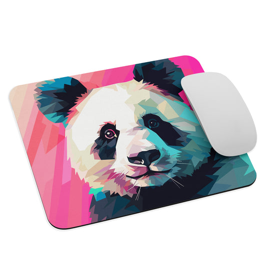 Green and Pink Panda Mouse Pad