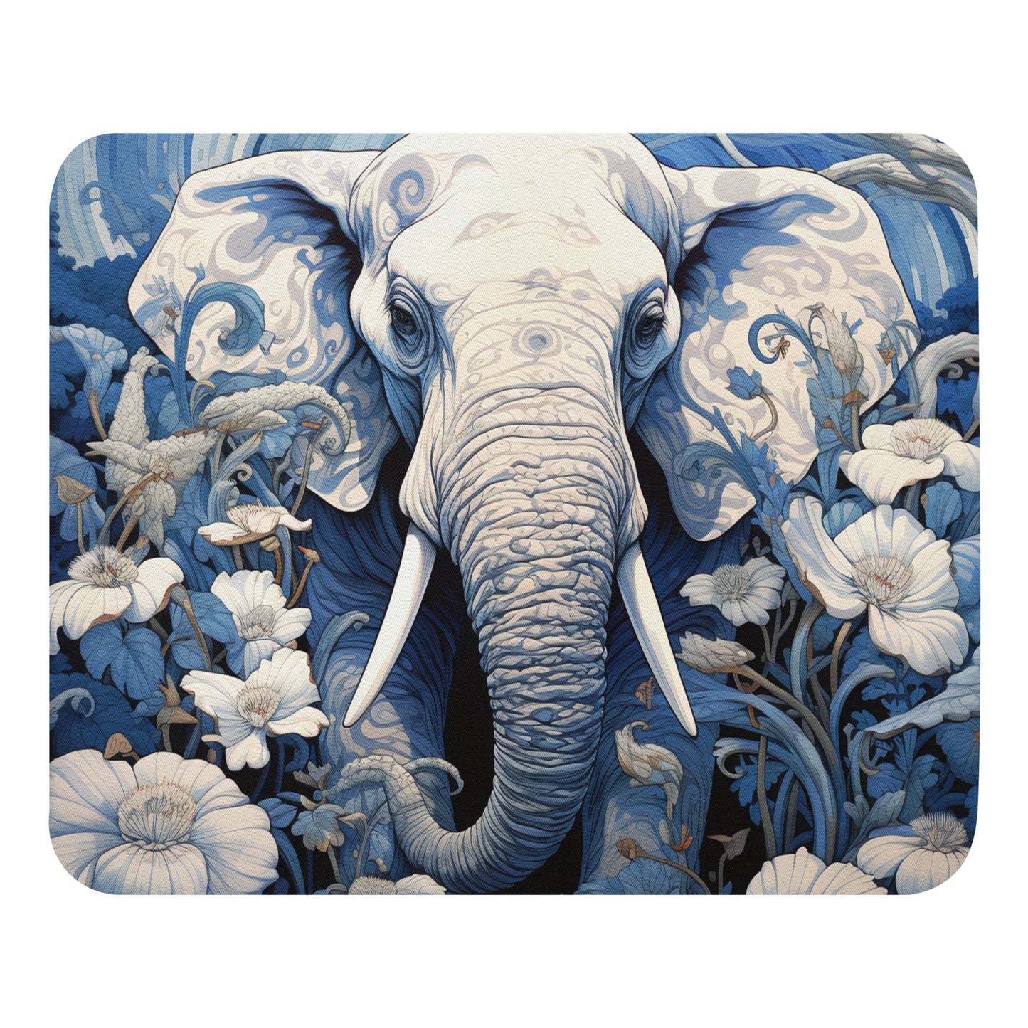 Ukiyo-e Elephant Mouse Pad