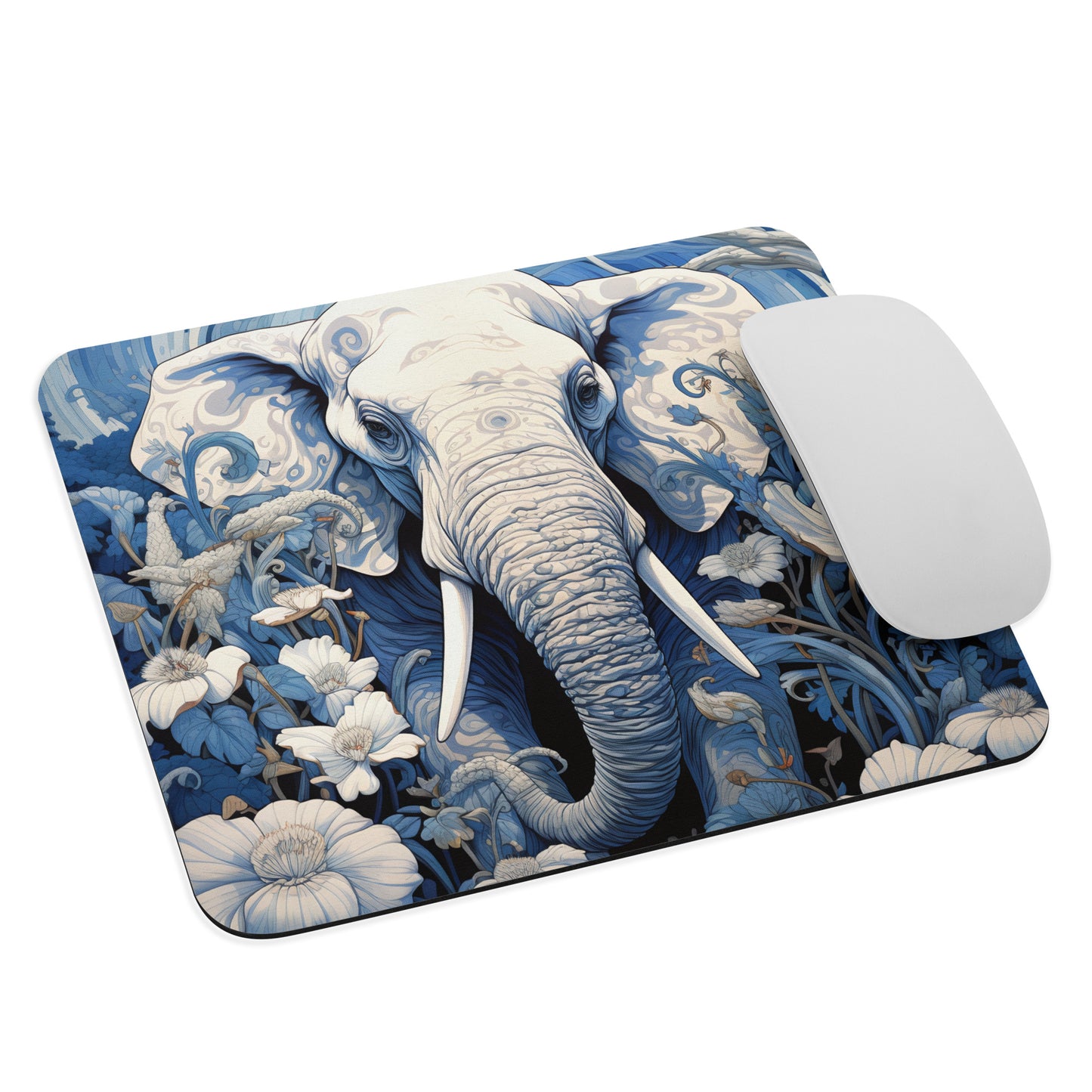 Ukiyo-e Elephant Mouse Pad