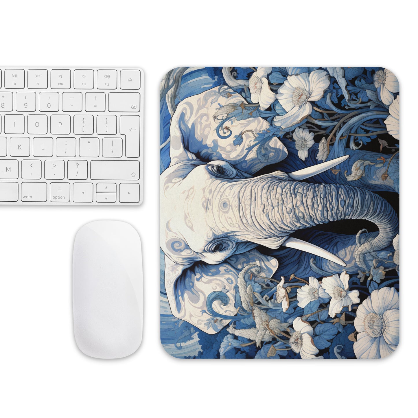 Ukiyo-e Elephant Mouse Pad