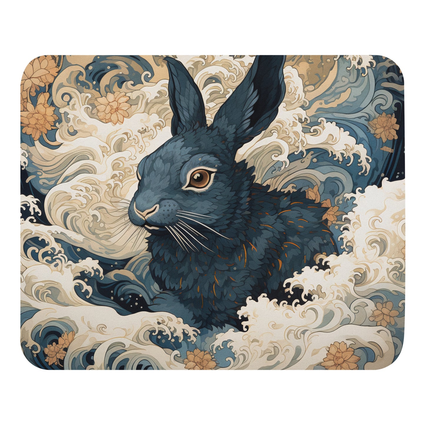 Ukiyo-e Rabbit Mouse Pad