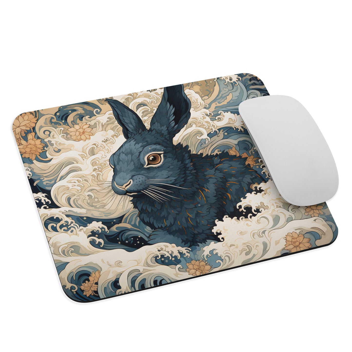 Ukiyo-e Rabbit Mouse Pad