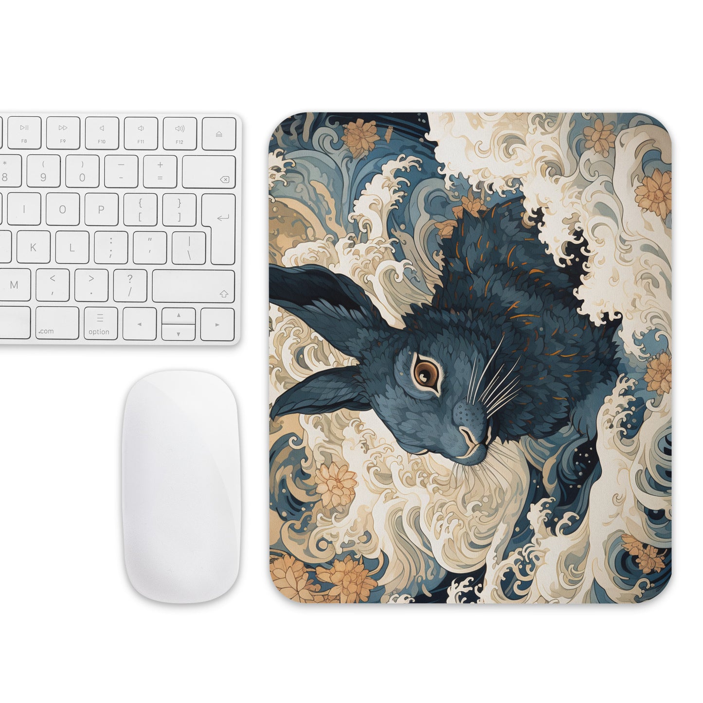 Ukiyo-e Rabbit Mouse Pad