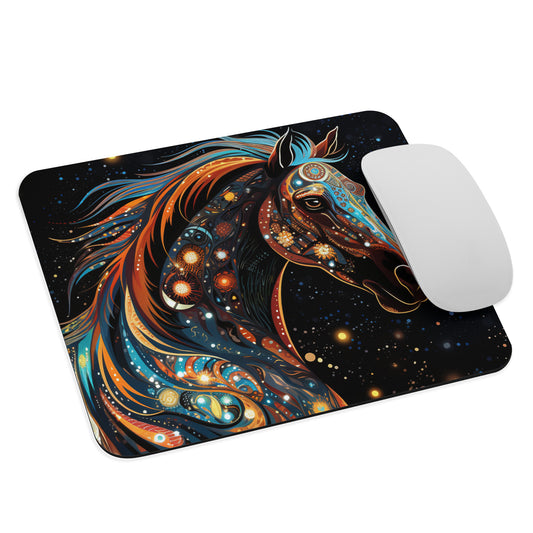 Dot Art Horse Mouse Pad