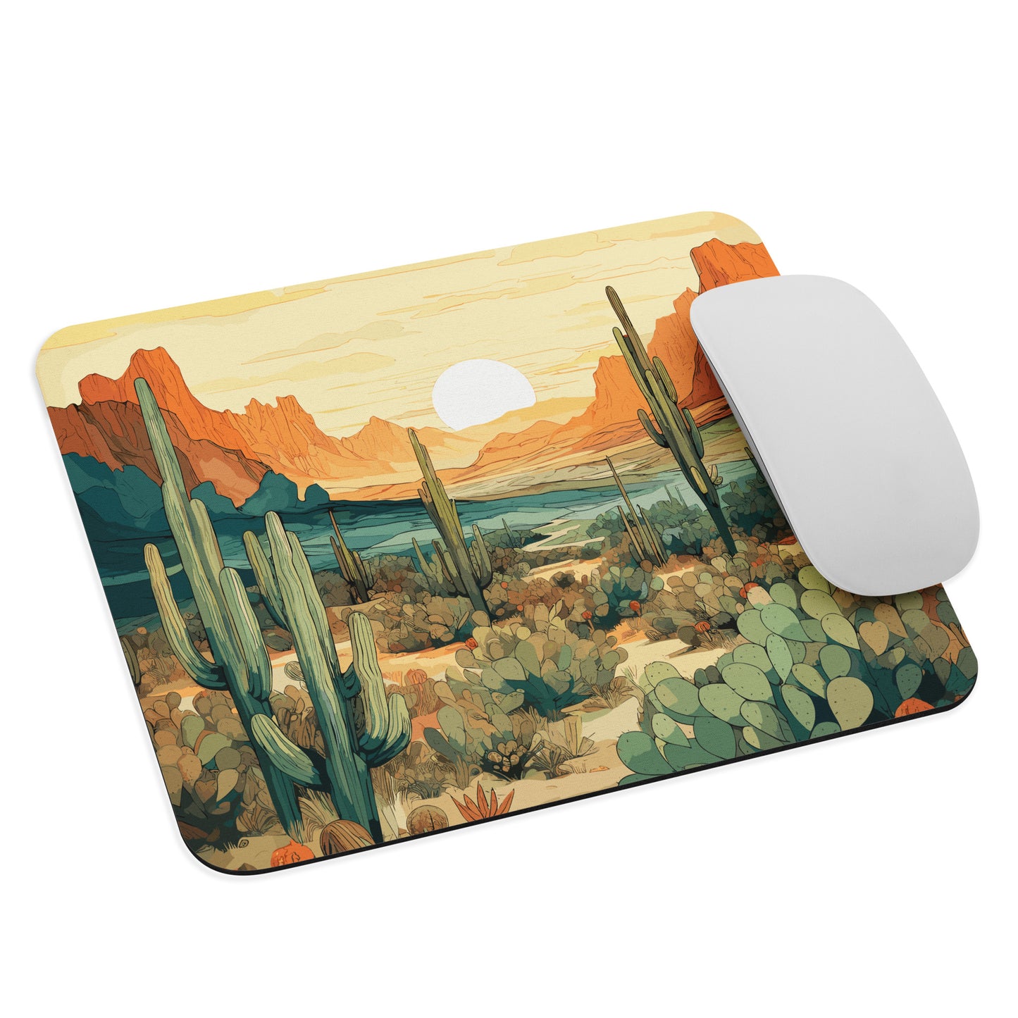 Desert Hills Shrubs Mouse Pad