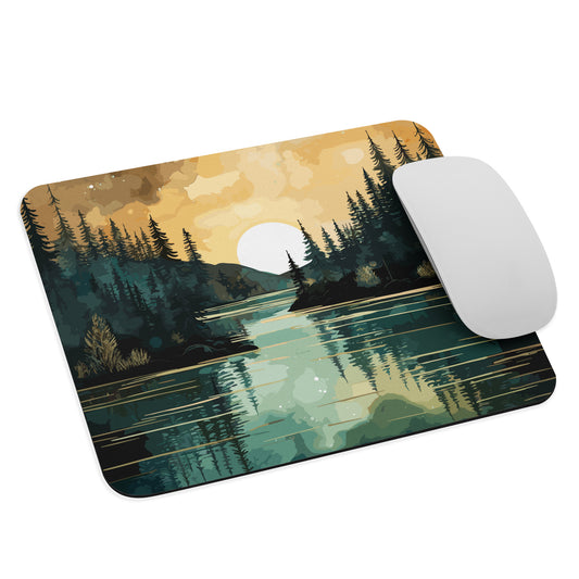 Forest Lake Sunset Mouse Pad